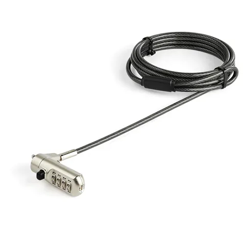 StarTech.com LTLOCKNANO zapięcie do kabli Czarny, Stal nierdzewna 2 m
