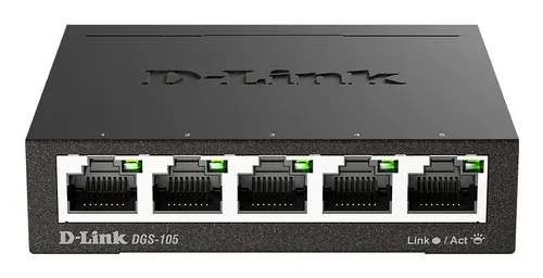 D-Link DGS-105 Nie zarządzany L2 Gigabit Ethernet (10/100/1000) Czarny
