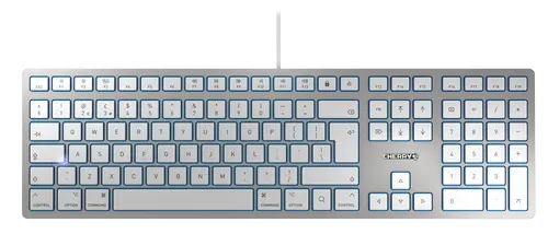 CHERRY KC 6000 SLIM FOR MAC klawiatura Biuro USB QWERTY British English Srebrny