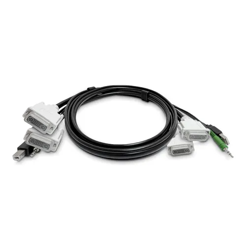 StarTech.com SK2DVMMKVM10-TAA kabel KVM Czarny 3 m