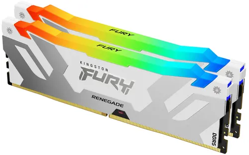 Kingston Technology FURY 32GB 6400MT/s DDR5 CL32 DIMM (zestaw 2 modułów) Renegade RGB White XMP