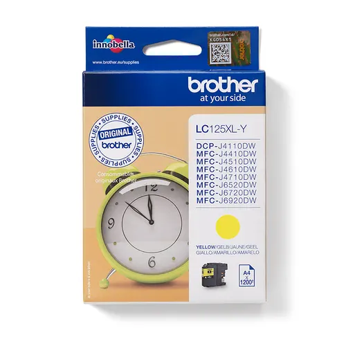 Brother LC-125XLY nabój z tuszem 1 szt. Oryginalny Żółty