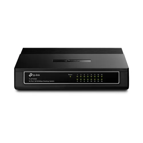TP-Link TL-SF1016D przełącznik sieciowy Fast Ethernet (10/100) Czarny