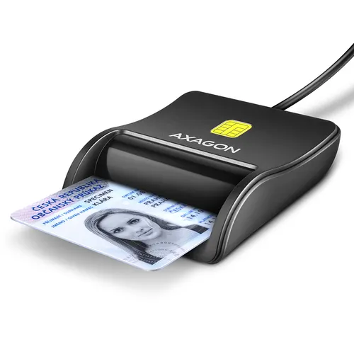 Axagon CRE-SM3N USB Smart card Flat czytnik do kart chipowych Wewnętrzna USB 2.0 Czarny