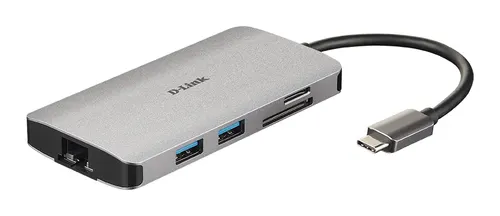 D-Link DUB-M810 stacja dokująca Przewodowa USB 3.2 Gen 1 (3.1 Gen 1) Type-C Aluminium