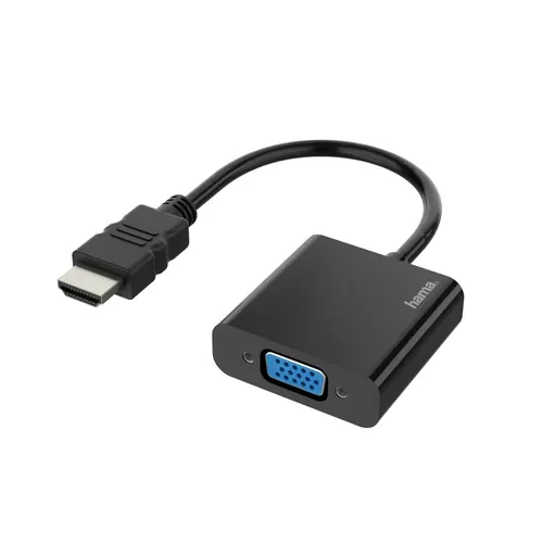 Hama 00200343 adapter kablowy 0,15 m HDMI Typu A (Standard) VGA (D-Sub) Czarny