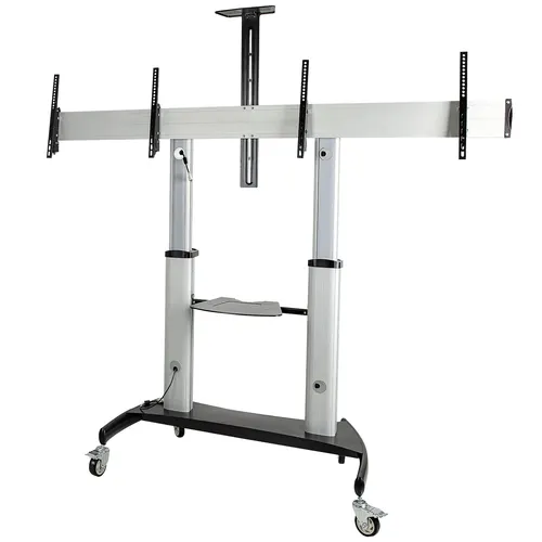 StarTech.com STNDMTVDUO uchwyt do telewizorów 152,4 cm (60") Czarny, Srebrny