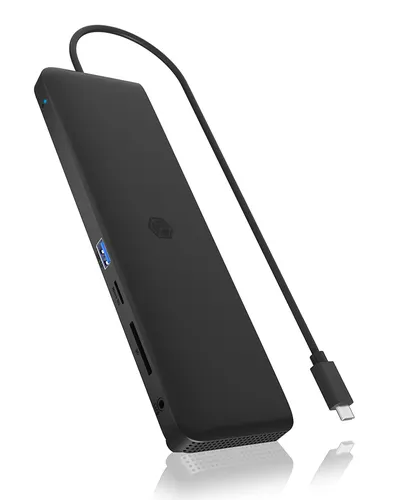 ICY BOX IB-DK2116-C Dokujący USB 3.2 Gen 2 (3.1 Gen 2) Type-C Czarny