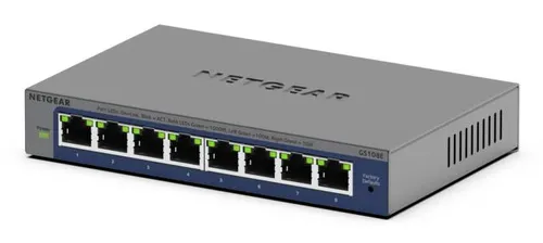 NETGEAR GS108Ev4 Nie zarządzany L2/L3 Gigabit Ethernet (10/100/1000) Szary