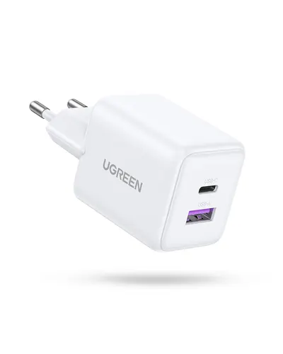 Ugreen 65015 ładowarka do urządzeń przenośnych Słuchawki, Telefon komórkowy, Power bank, Tablet, Telefon Biały Prąd przemienny Szybkie ładowanie Wewnętrzna