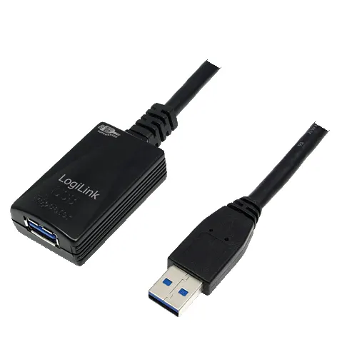 LogiLink 5.0m USB 3.0 M/F kabel USB USB 3.2 Gen 1 (3.1 Gen 1) 5 m USB A 5 Gbit/s Czarny