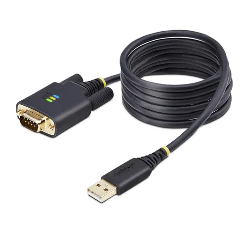 StarTech.com 1P6FFC-USB-SERIAL kabel równoległy Czarny 2 m USB Typu-A DB-9