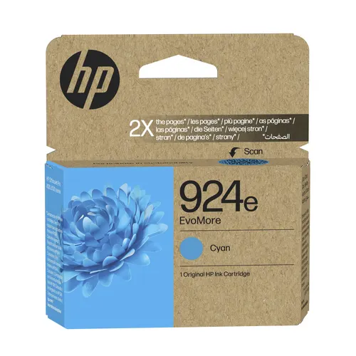 HP Oryginalny błękitny tusz 924e EvoMore (4K0U7NE#CE1)
