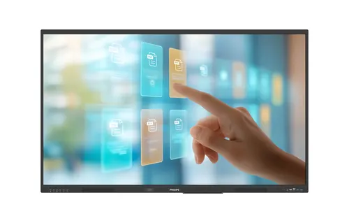 Philips 65BDL4252E Interaktywny płaski panel 165,1 cm (65") LCD Wi-Fi 400 cd/m² 4K Ultra HD Czarny Ekran dotykowy Procesor wbudowany Android 14 18/7