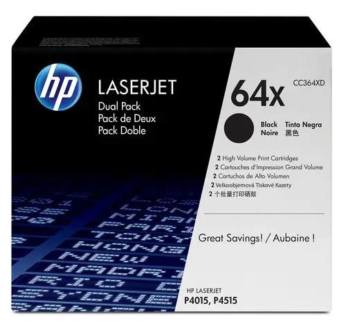HP 64X zestaw 2 oryginalnych wkładów z czarnym tonerem LaserJet XL
