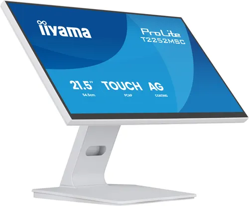 iiyama ProLite T2252MSC-W2AG monitor komputerowy 54,6 cm (21.5") 1920 x 1080 px Full HD LCD Ekran dotykowy Biały