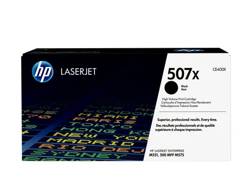 HP 507X oryginalny wkład z czarnym tonerem LaserJet XL