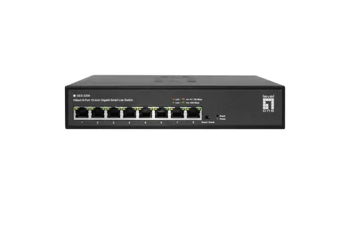 LevelOne GES-2208 przełącznik sieciowy Zarządzany L2 Gigabit Ethernet (10/100/1000) Czarny
