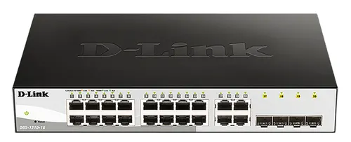 D-Link DGS-1210-16 przełącznik sieciowy Zarządzany L2 Gigabit Ethernet (10/100/1000) 1U Czarny