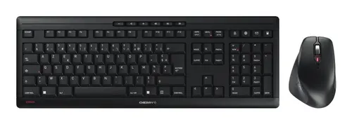 CHERRY JD-8550FR-2 klawiatura Dołączona myszka Dom/Biuro RF Wireless AZERTY Francuski Czarny