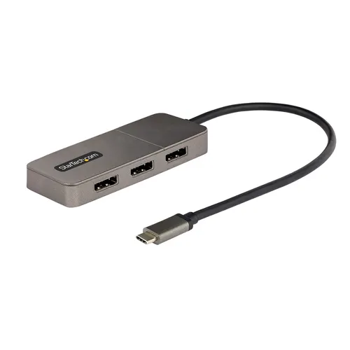 StarTech.com MST14CD123DP zewnętrzna karta graficzna usb 4096 x 2160 px Szary
