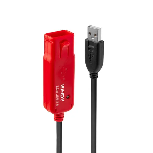 Lindy 42782 kabel USB USB 2.0 12 m USB A 0,48 Gbit/s Czarny