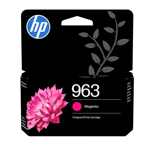 HP 963 oryginalny wkład atramentowy purpurowy, purpurowy (magenta)