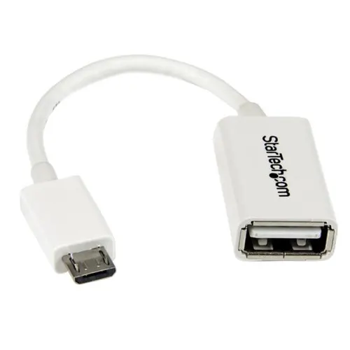 StarTech.com UUSBOTGW kabel USB USB 2.0 0,127 m Micro-USB B USB A Biały