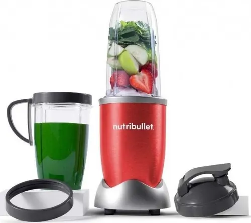 NutriBullet NB907R 0,9 l Blender z funkcją gotowania 900 W Czerwony, Srebrny