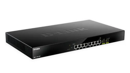 D-Link DMS-1100-10TP przełącznik sieciowy Zarządzany L2 2.5G Ethernet (100/1000/2500) Obsługa PoE 1U Czarny