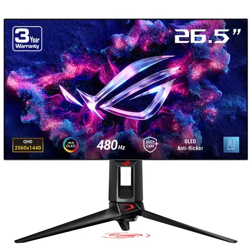 ASUS ROG Swift OLED PG27AQDP monitor komputerowy 67,3 cm (26.5") 2560 x 1440 px Quad HD Czarny