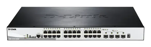 D-Link DGS-1510-28XMP Zarządzany L2/L3 Gigabit Ethernet (10/100/1000) Obsługa PoE Czarny, Szary