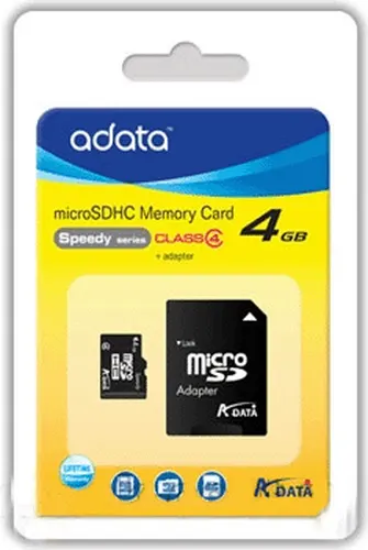 ADATA AUSDH4GCL4-RA1 pamięć flash 4 GB MicroSDHC Klasa 4