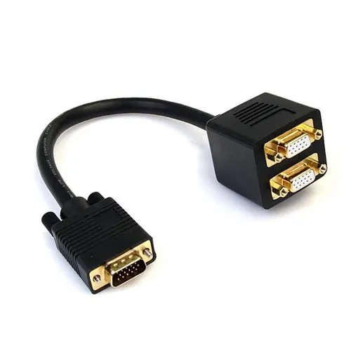 StarTech.com VGASPL1VV kabel VGA 0,3 m VGA (D-Sub) 2 x VGA (D-Sub) Czarny