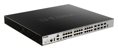 D-Link DGS-3630-28PC/SI przełącznik sieciowy Zarządzany L3 Gigabit Ethernet (10/100/1000) Obsługa PoE Czarny, Szary