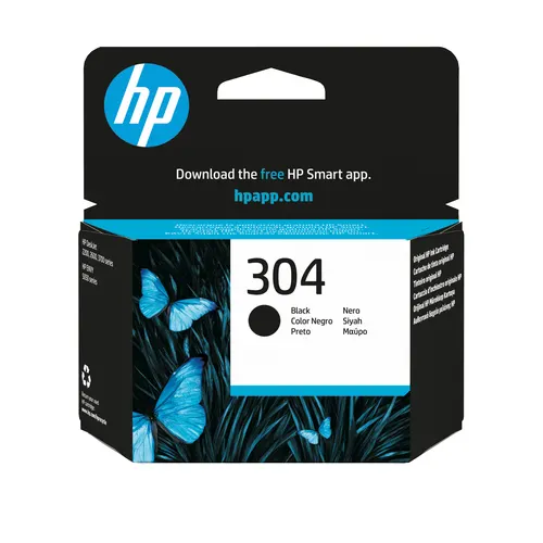 HP Oryginalny czarny wkład atramentowy 304