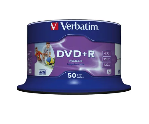 Verbatim DVD+R Wide Inkjet Printable No ID Brand 4,7 GB 50 szt.