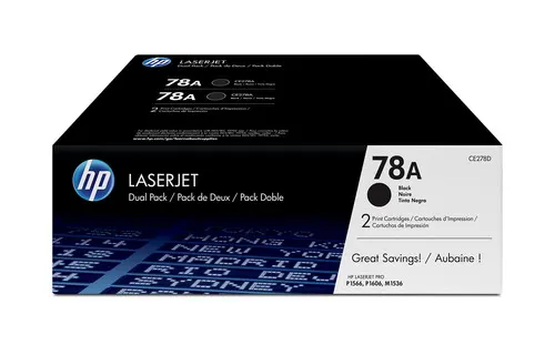HP 78A zestaw 2 oryginalnych wkładów z czarnym tonerem LaserJet