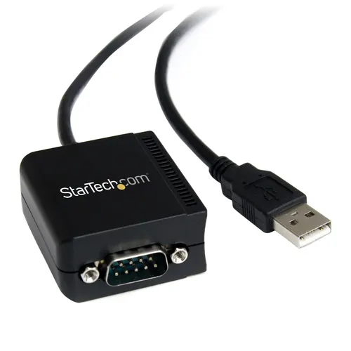 StarTech.com ICUSB2321FIS przejściówka do kabli DB-9 USB A Czarny