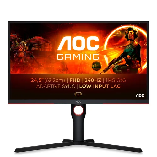 AOC G3 25G3Z/69 monitor komputerowy 62,2 cm (24.5") 1920 x 1080 px Czarny, Czerwony