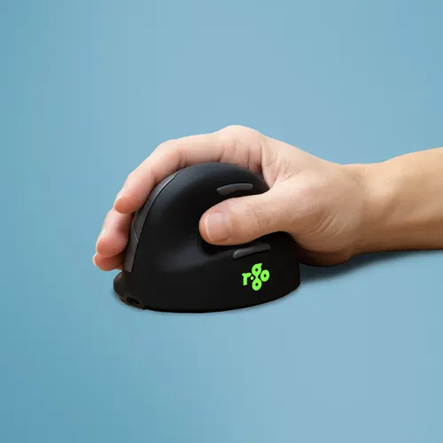 R-Go Tools Ergonomiczna mysz R-Go HE Break mysz z aplikacją do robienia przerw, rozmiar średni, praworęczna, bezprzewodowa, czarna