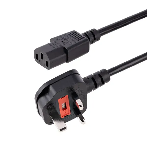 StarTech.com PXT101UK3M kabel zasilające Czarny 3 m C13 panel BS 1363