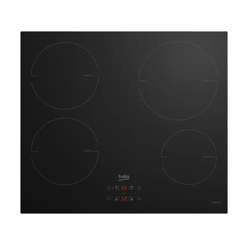 Beko HII 64400 MT płyta kuchenna Czarny Wbudowany 60 cm Płyta indukcyjna strefowa 4 stref(y)