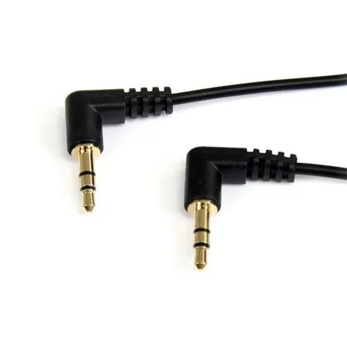 StarTech.com 0.3m Angle M/M kabel audio 0,3 m 3.5mm Czarny