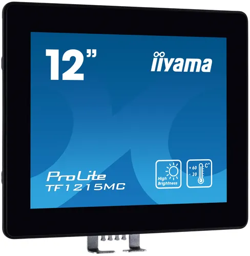 iiyama TF1215MC-B1 monitor komputerowy 30,7 cm (12.1") 1024 x 768 px LCD Ekran dotykowy Czarny