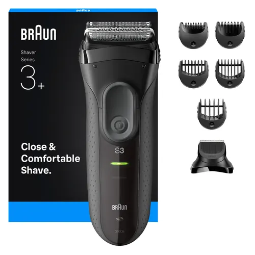 Braun 3000BT Golarka foliowa Przycinarka Czarny, Szary