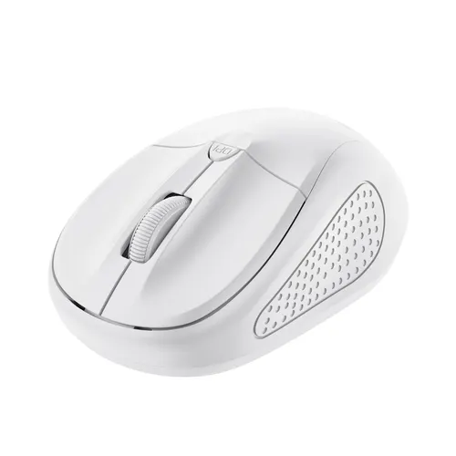 Trust Primo myszka Podróżniczy Oburęczny RF Wireless Optyczny 1600 DPI, biała matowa