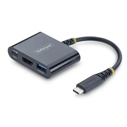 StarTech.com 168B-USBC-MULTIPORT stacja dokująca Przewodowa USB 3.2 Gen 1 (3.1 Gen 1) Type-C Czarny