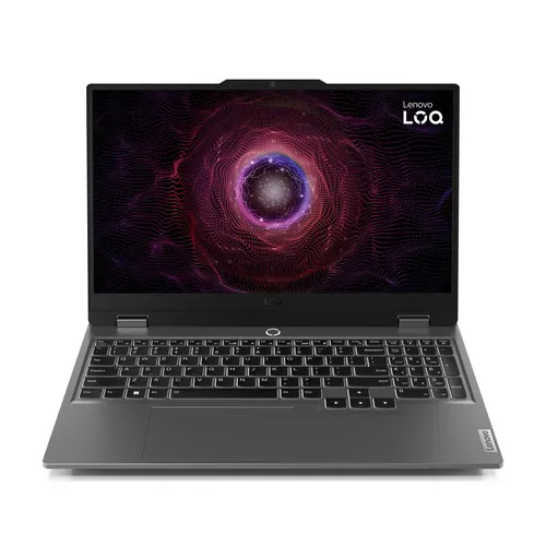 Lenovo LOQ 15ARP9 AMD Ryzen™ 5 7235HS Laptop 39,6 cm (15.6") Full HD 16 GB DDR5-SDRAM 512 GB SSD NVIDIA GeForce RTX 4050 Wi-Fi 6 (802.11ax) Windows 11 Home Szary Angielski