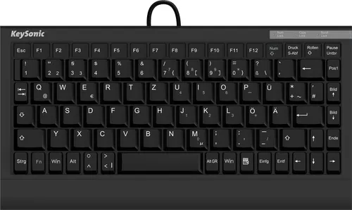 KeySonic ACK-595C+ (US) klawiatura Dom USB QWERTY US English Czarny